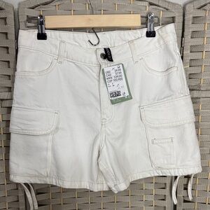 Divided Cream Cargo Shorts